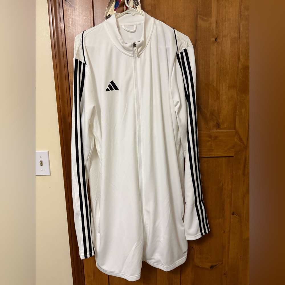 Adidas White lightweight Track  Jacket